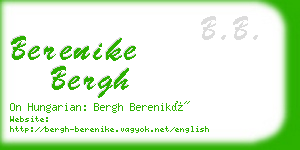 berenike bergh business card